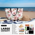 thumbnail image 5 of Xecao Lilies Flowers for versatile beach bag for women includes zipper pockets and waterproof material, ideal for vacations and adventures., 5 of 7