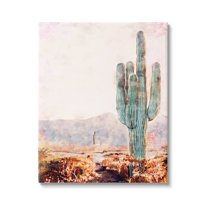 Stupell Industries Standing Tall Cactus Arid Vegetation Dry Mountainous Plains,24 x 30, Design by Ziwei Li