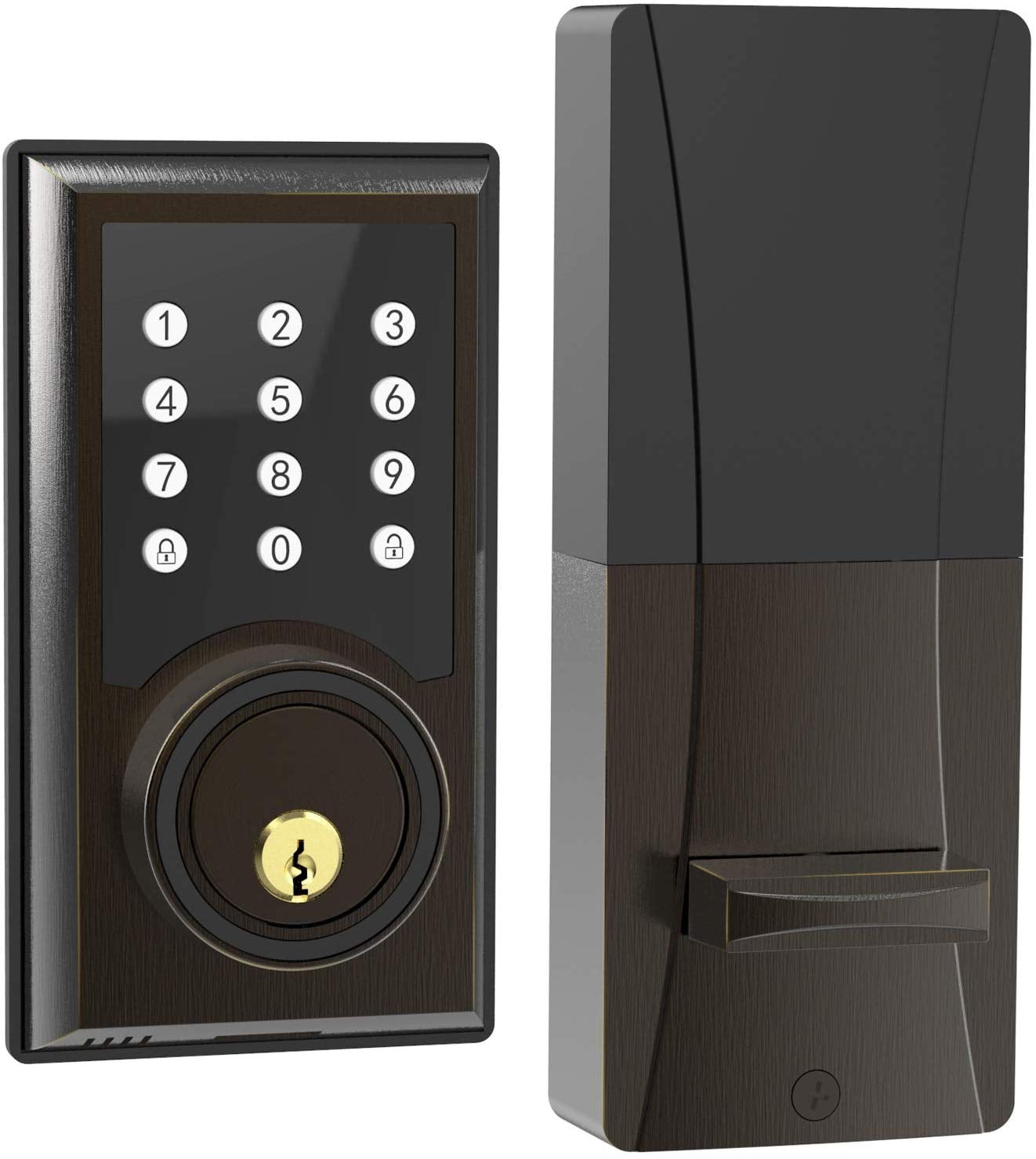 (Pack of 9) TURBOLOCK TL-201 Electronic Keypad Deadbolt Keyless Entry Door Lock w/Code Disguise ...