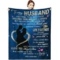 thumbnail image 1 of LHSHID to My Husband Blanket from Wife Birthday Gifts for Men Throw Blanket Gifts for Husband Birthday Gift Ideas Best Christmas Valentines Wedding for Him, 1 of 7