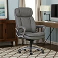thumbnail image 3 of Serta Chaise de Bureau Grande et Haute en Cuir Gris Collé, 3 of 13