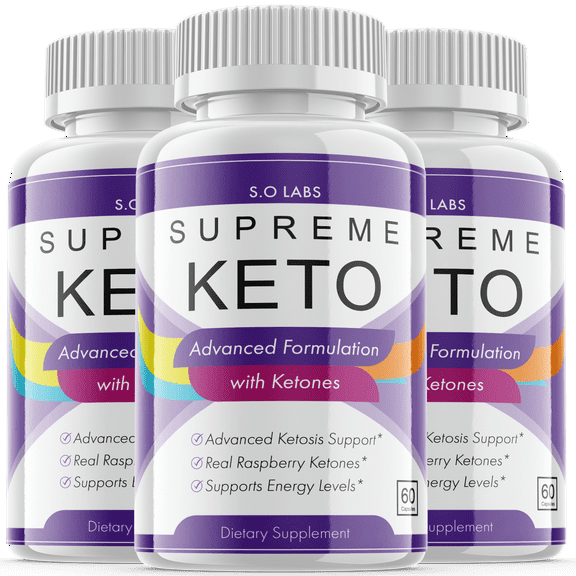 Supreme Keto Capsules Advanced Formulation Ketosis Support Pills (3 Pack)