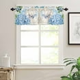 thumbnail image 3 of Vintage Floral Leaves Valances for Windows Farmhouse Kitchen Curtains Valances Rod Pocket Valance Curtains for Kitchen Windows Rustic Spring Flowers Window Valances for Bathroom Bedroom 42"x12", 3 of 6