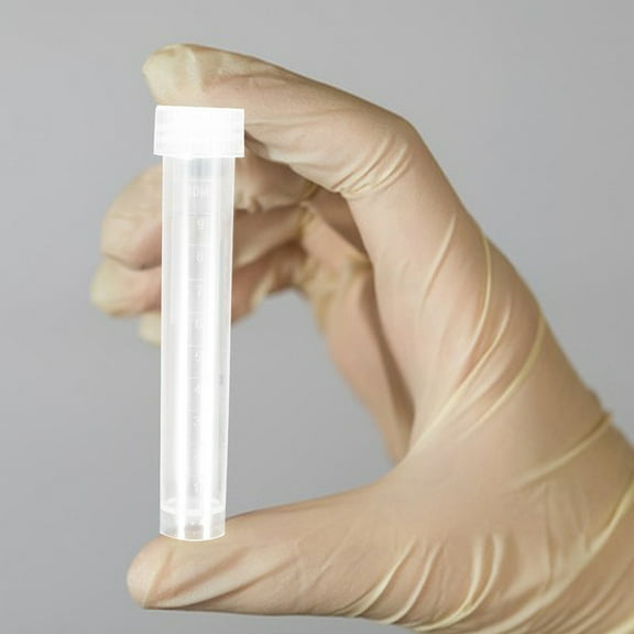 FOMIYES Plastic Test Tubes with Caps for Experiment Use Transparent PP Material 10ml Capacity