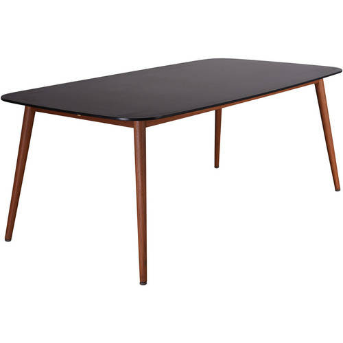 Amazonia Eucalyptus Chamonix 9-Piece Dining Set, Black, Seating Capacity: 8