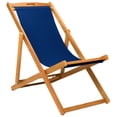 thumbnail image 5 of SAFAVIEH Outdoor Collection Loren Foldable Sling Chair Natural/Navy, 5 of 10