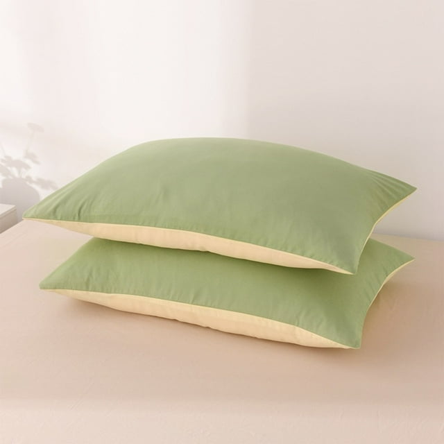 Polyester Color-Blocked Sweat-Wicking Pillowcase 1Pcs Multicolor Polyester Pillow Core Isolation Cover Breathable Oil Proof Protective Pillowcase for Hotel and Household Use Rkxzt