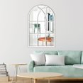 thumbnail image 4 of simhoa Arched Window Pane Mirror Acrylic Background for Bedroom Room White, 4 of 6