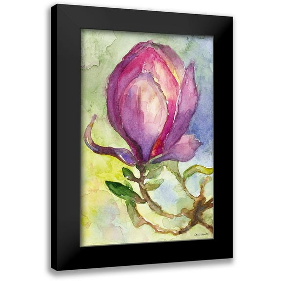 Loreth, Lanie 10x14 Black Modern Framed Museum Art Print Titled - Watercolor Lavender Floral III