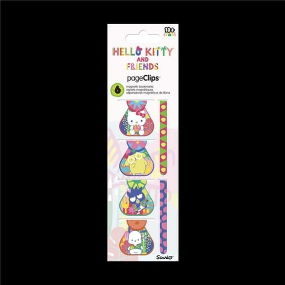 Hello Kitty 859507 Friends Sanrio Magnetic Bookmark Clips, Multi Color - Pack of 6