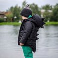 thumbnail image 2 of Baby Boys Girls Winter Thick Hooded Down Jacket Sleeve 3D Dinosaur Hooded Winter Coats for Kids with Hoods, 2 of 3