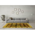 thumbnail image 3 of Ahgly Company Machine Washable Indoor Rectangle Abstract Yellow Modern Area Rugs, 6' x 9', 3 of 4