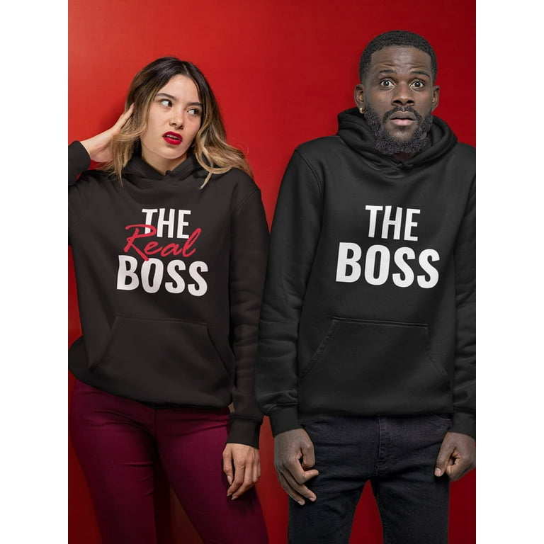 The Boss & The Real Boss Funny Couple Matching Hoodies