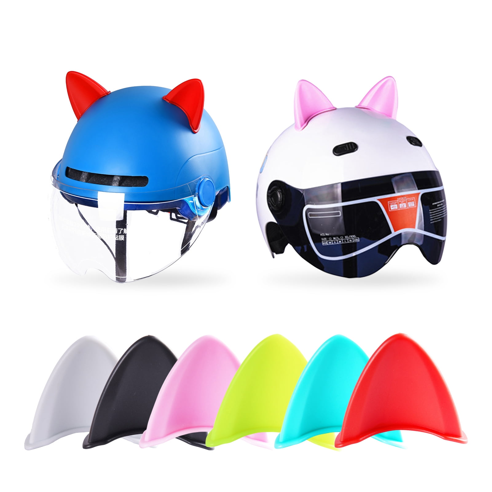 Neither A Pair Of Cat Ears Helmet Ornament Cute Self Adhesive Personalized Motorcycle Accessories,universal Helmet Cover Sticky Hook Great for Motorbike Bicycle Headwear Accessories