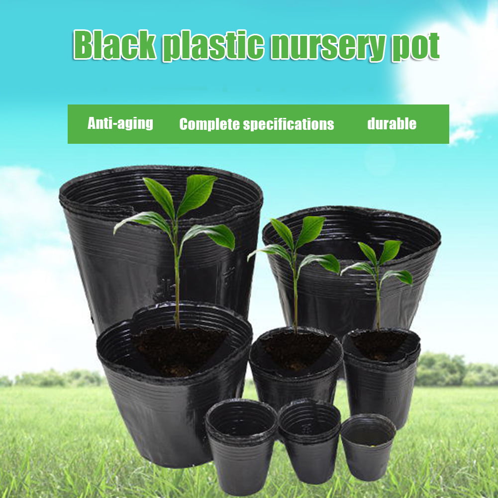 50Pcs 4'' Square Nursery Pots Succulent Flower Plant Seed Gardening 