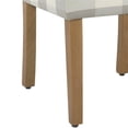 thumbnail image 4 of Benjara BM195047 Wooden Dining Chairs with Plaid Pattern Fabric Upholstery, Gray & White - Set of 2, 4 of 5