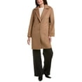 thumbnail image 3 of Tahari womens  Double Face Wool-Blend Coat, s, Brown, 3 of 4