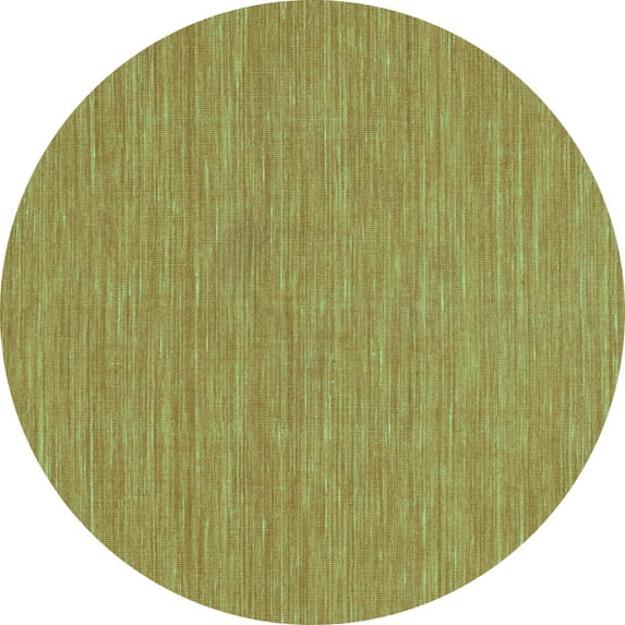 Ahgly Company Indoor Round Abstract Turquoise Blue Contemporary Area Rugs, 7' Round