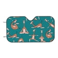 thumbnail image 4 of Uemuo Giraffes Doing Various Yoga Pattern Accordion Car Windshield Sun Shade, Foldable Reflective Sun Visor for Car, Reflector Windshield Sunshade-Medium, 4 of 7