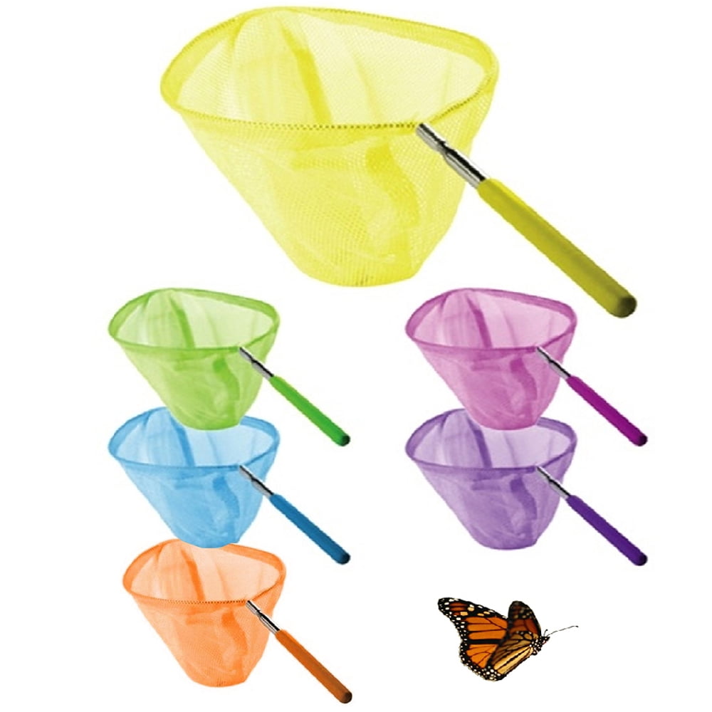 Miaclekoo 4 Pack Kids Telescopic Butterfly And Bug Net Set Extendable 34" Catch 