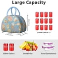 thumbnail image 4 of Starfish Pattern Meal Containers: Ocean Life Lunch Box & Cooler Tote Bag, Insulated Reusable Leakproof for Work Office Travel, Soft with Pockets, 4 of 4