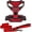Harness Leash Set (Red Nylon), variant on Voyager Dog Harness Dual Leash Attachment No-Pull Control Adjustable Soft, Strong Pet Harness for Medium & Large Dogs w/ 3M Reflective Technology w/ Leash Included - Red Lattice, S (Chest 22-27")