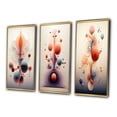 thumbnail image 3 of Designart "Cosmic Flux Abstract Multiverse Metamorphosis II" Abstract Shapes Framed Wall Art Set Of 3 - Orange Transitional Frame Gallery Set For Office Decor, 3 of 6