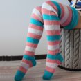 thumbnail image 6 of Tittly Thigh High Stockings Stockings for Women Stockings Stockings Cotton Ladies High Women Warm Socks The Girls Warm Thigh Socks for Women Slouch Socks Blue One Size, 6 of 9