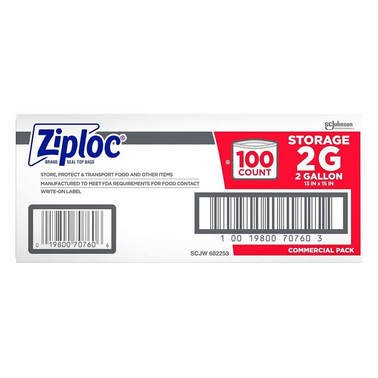 Ziploc 2 gal. Jumbo Storage Bag 043555 - The Home Depot