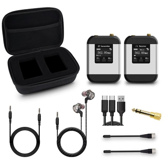 de Monitoreo Intraauricular Inalámbrico UHF Portátil, Mini, Recargable, para Monitoreo de Audio Musical y Transmisión en .