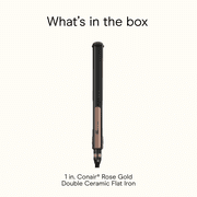 Infiniti Pro Conair Rose Gold Ceramic Flat Iron Hair Straightener, 1 in, 30 Heat Settings