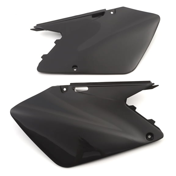 Polisport Motocross (MX) Replica Plastics Side Panels for Suzuki RM 125/250 (2001-08) Dirt Bike – OEM Quality, Durable, Flexible & Perfect Fit – Black