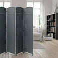 thumbnail image 3 of Sorbus Room Divider Privacy Screen, 6 ft. Tall Extra Wide Foldable Panel Partition Wall Divider (8 Panel, Espresso B Grey), 3 of 8