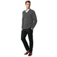 thumbnail image 3 of Kustom Kit Mens Arundel Long Sleeve V-Neck Sweater, 3 of 4