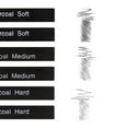 thumbnail image 4 of Charcoal Pencils Drawing Set, High Colorization 6pcs Graphite Pencil Set Break Resistant Smoother Professional  for Blending, 4 of 7