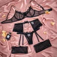 thumbnail image 2 of Conjuntos exóticos con aros para mujer, conjunto de lencería Sexy Sensual, ropa interior, Bralette fino con Push-Up, sujetador y bragas, 2 of 4