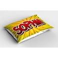 thumbnail image 2 of Ambesonne Sophia Pillow Sham 2 Pack, Retro Comic Western Name, 30"x20", Yellow Red and Black, 2 of 3