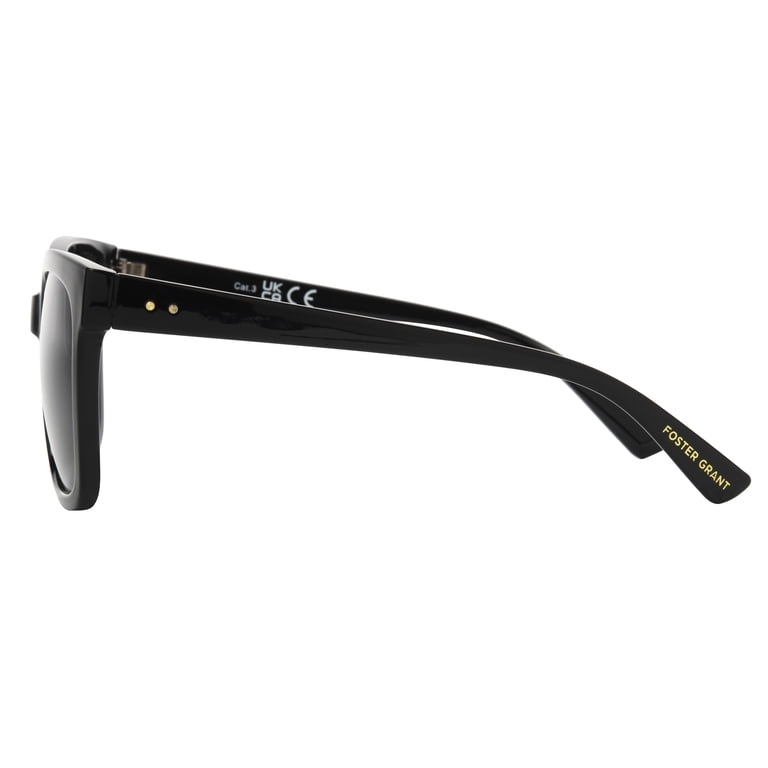 Foster Grant Women's Oversized Square Black Sunglasses photo 3