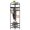 Black, variant on Corner Hall Tree, Industrial 4-Tier Coat Rack with Shoe Storage, 8 Hooks & 2 Shelves, Black