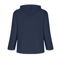 thumbnail image 5 of YLSDY Men's Hoodies Sweatshirts Long Sleeve Henley Shirt Button Up Hooded T-Shirt Navy M, 5 of 5