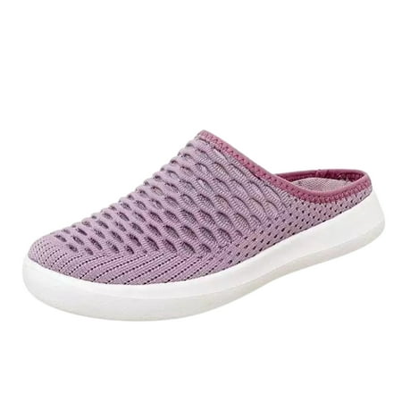 

WNVMWI Women s Breathable Flat Shoes Lightweight Mesh Non Slip Shoes Casual Shoes for Couples Pink