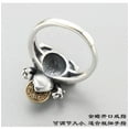 thumbnail image 2 of K-KED Red Jade Golden Frog Rings Natural Delicate Jewelry 925 Silver Women Adjustable Ring, 2 of 4