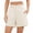 Beige, variant on Sentmoon Womens Long Shorts High Waist Plus Size Shorts for Women Stretchy Solid Color Regular Fit Sleep Shorts Women Delightful for Cruise and Resort Hawaiian XS-L4