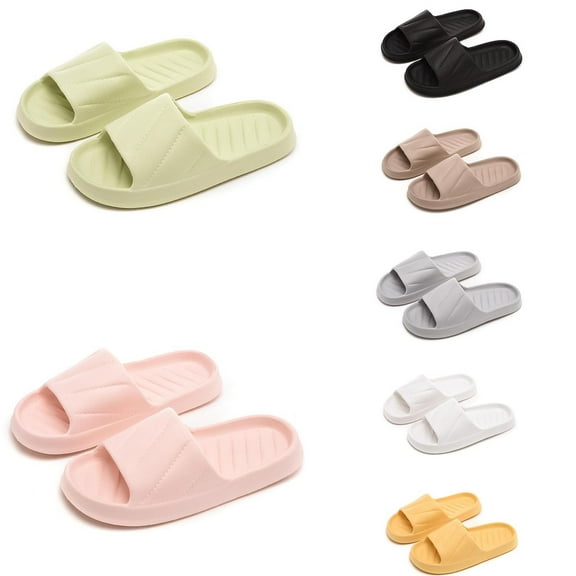 Xunlbb Lightweight Sandals for Women Men Comfort Non-Slip Pillow House Sandals Waterproof Shower Shoes Indoor Slides Bathroom Sandals Slip On Slide Sandals Easy to Clean 37-45