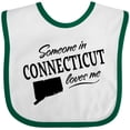 thumbnail image 3 of Inktastic Someone in Connecticut Loves Me Boys or Girls Baby Bib, 3 of 4
