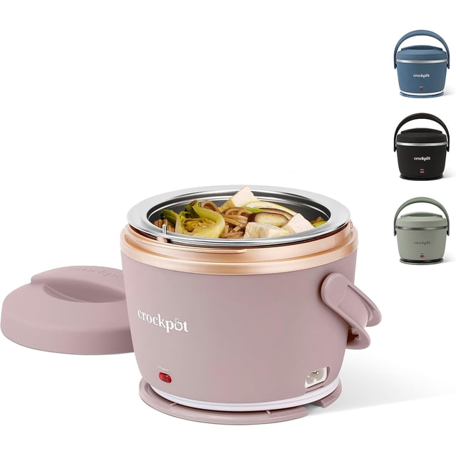 Electric Lunch Box, Portable Food Warmer for Travel, Car, On-the-Go, 20-Ounce, Blush Pink | Keeps Food Warm & Spill-Free | Dishwasher-Safe | Gifts for Women