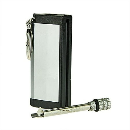 Pocket Survival Pack Survival Emergency Camping Fire Starter Flint Metal Matches Lighter Hiking - One Item w/Random Color and Design ()