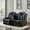 Black, variant on PonLiving Leather Power Recliner Sofa Set LED Lights USB Chargers Black Leather Living Room Furniture Set SOFA+LOVESEAT