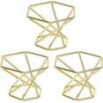 thumbnail image 1 of MECCANIXITY Crystal Ball Hexagonal Display Stand,1.3 Inch Diameter ,Metal Ball Holder, Gold,Pack of 3, 1 of 5