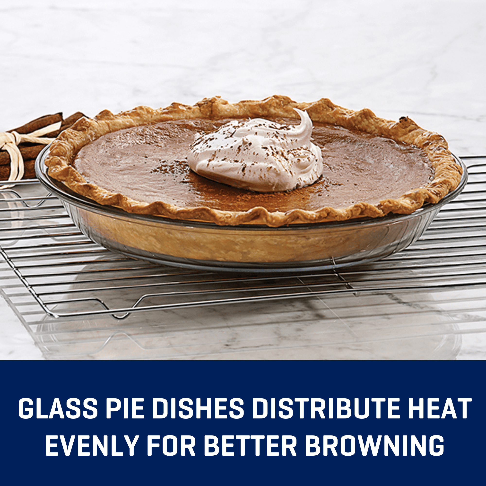 (2 pack) Anchor Hocking 9" Glass Pie Pan